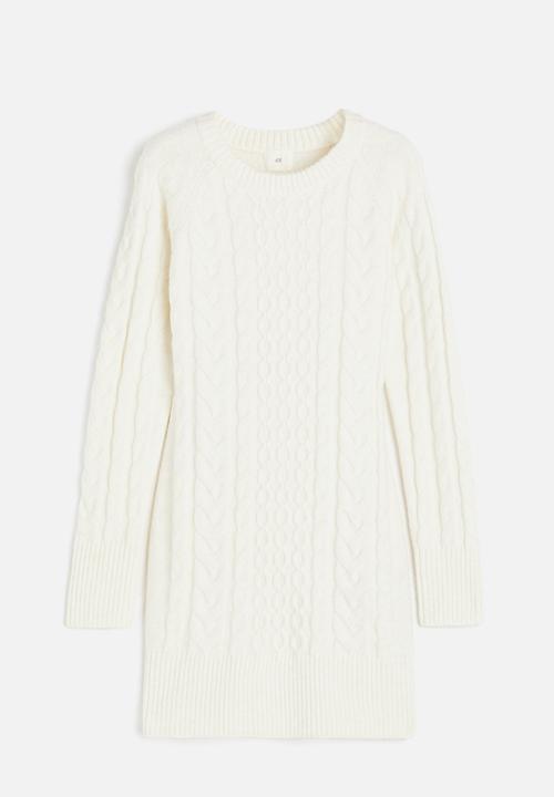 H&M - Cable-knit dress - cream