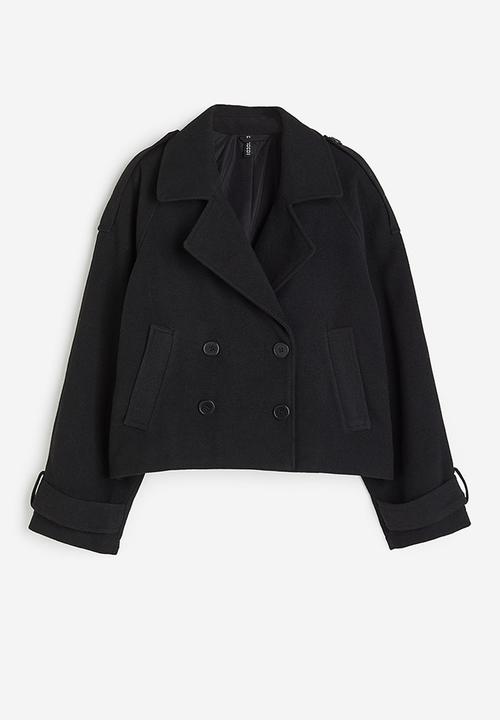H&M - Double-breasted jacket - black