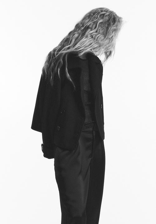 H&M - Double-breasted jacket - black