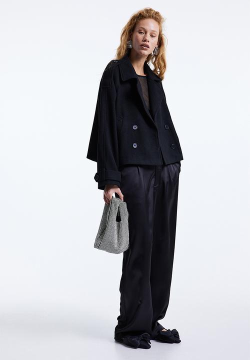 H&M - Double-breasted jacket - black