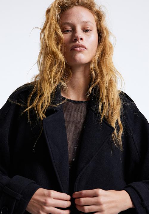 H&M - Double-breasted jacket - black
