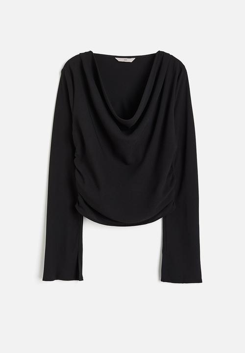H&M - Cowl-neck blouse - black
