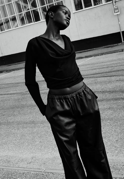 H&M - Cowl-neck blouse - black