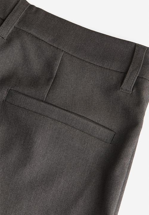 H&M - Flared tailored trousers - dark grey marl