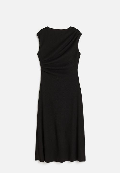 H&M - Draped jersey dress - black