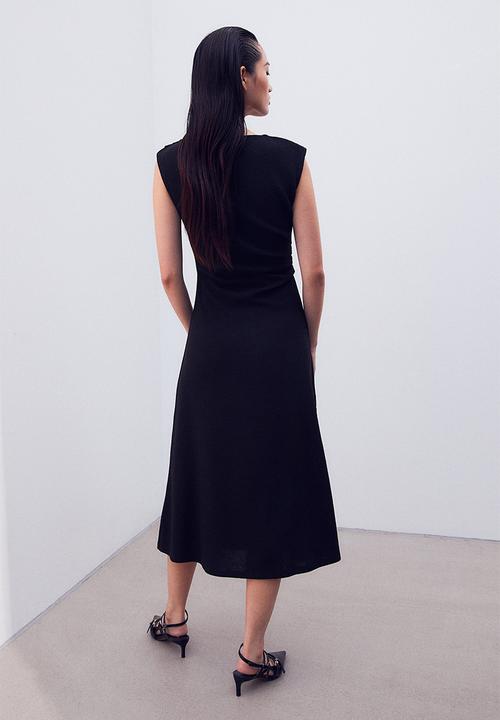 H&M - Draped jersey dress - black