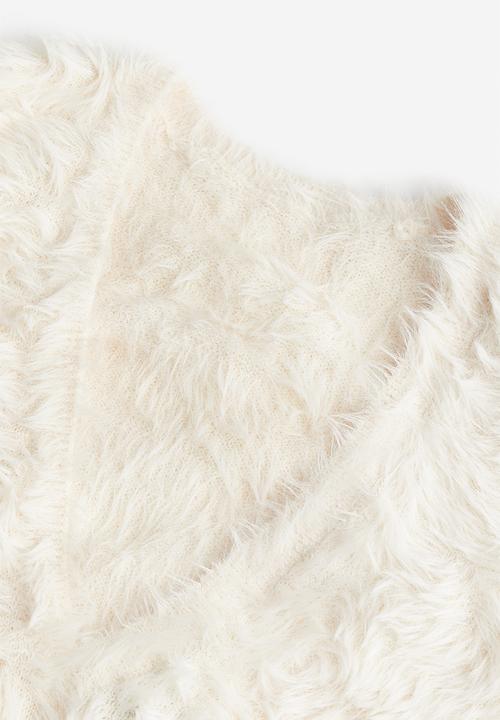 H&M - Fluffy deep-back jumper - cream