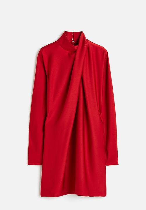 H&M - Draped dress - red