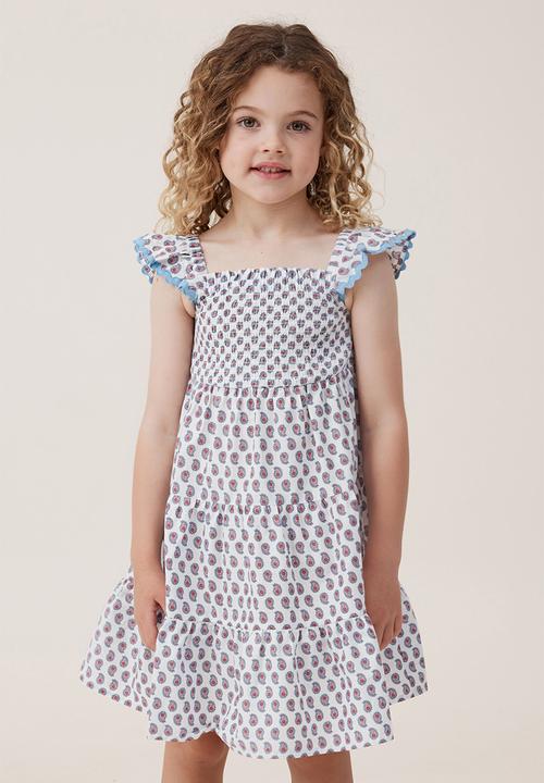 Cotton On - Amy tiered dress - vanilla/perry paisley