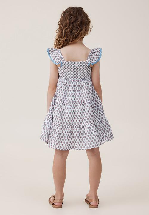 Cotton On - Amy tiered dress - vanilla/perry paisley