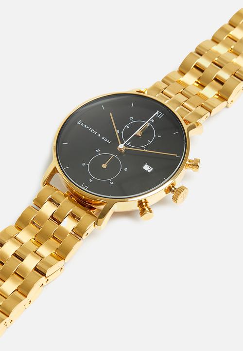 Kapten & Son - Chrono - gold black steel