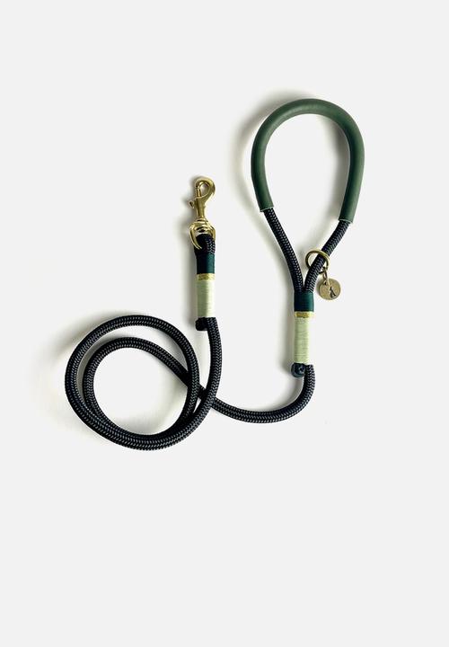 Houndstooth - 4-Way Double Clasp Lead - black