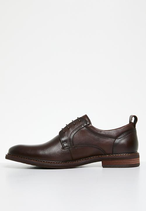 POLO - Tumbled leather gibson lace up - brown