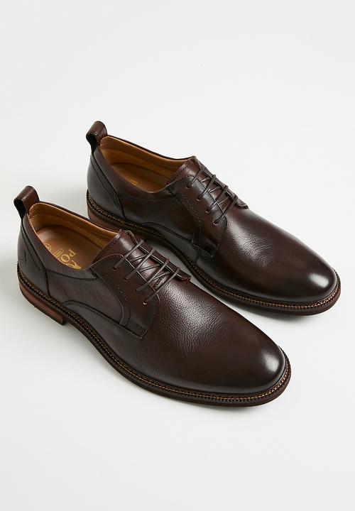 POLO - Tumbled leather gibson lace up - brown