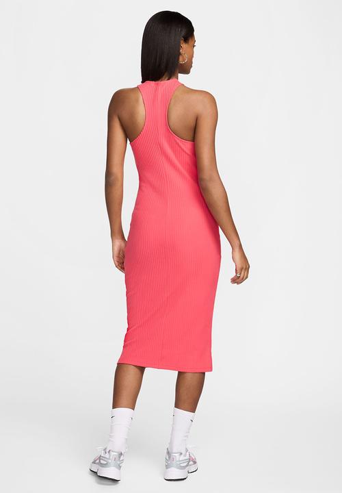 Nike - Nike Sportswear Chill Rib Midi Dress - Aster Pink/Aster Pink