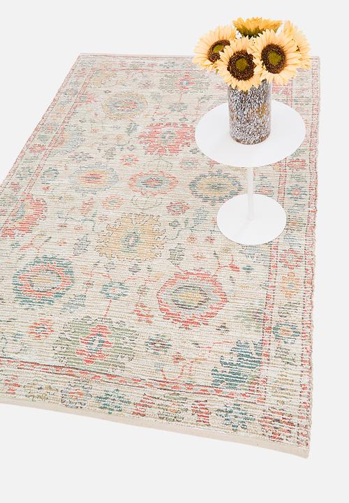 Sixth Floor - Floral Damask Jute Wool Blend Rug