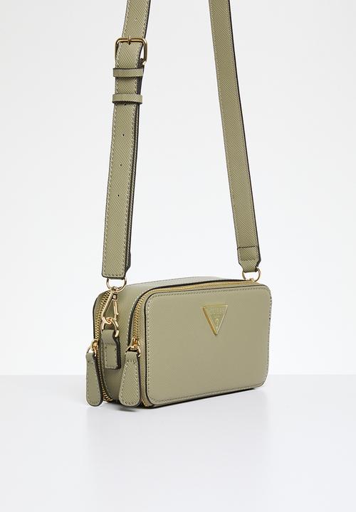 GUESS - Breana double zip crossbody bag - sage