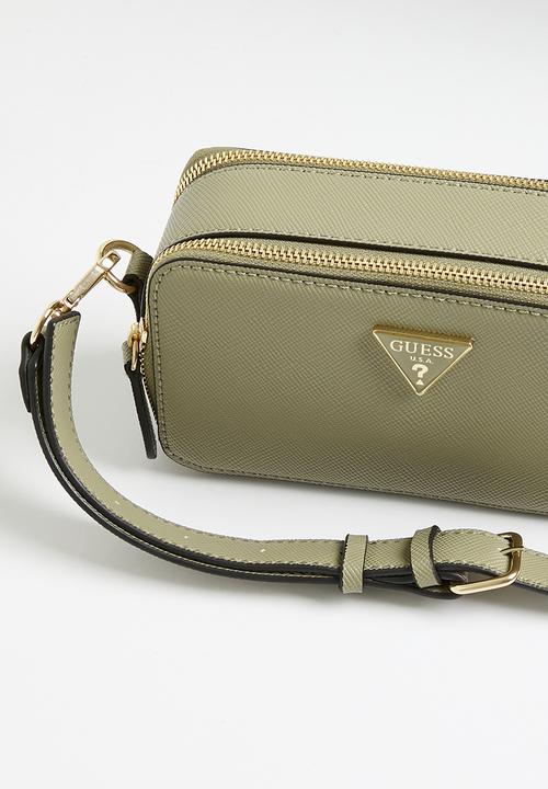 GUESS - Breana double zip crossbody bag - sage