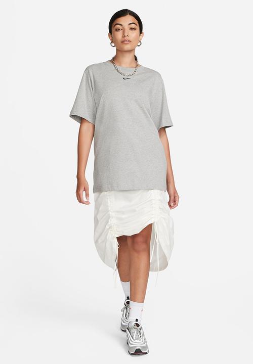 Nike - W nsw tee essntl lbr - dk grey heather/black