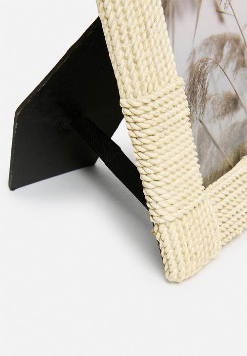 Sixth Floor - Jute polyresin photo frame - natural