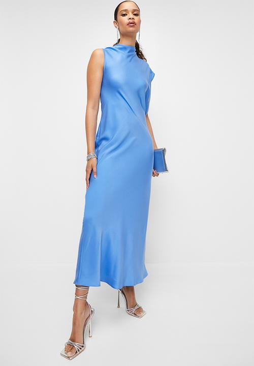 VELVET - Extend sleeve satin maxi dress - marina