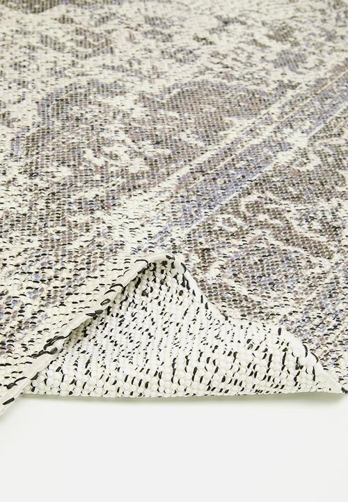 Sixth Floor - Cotton blend antique woven rug - grey