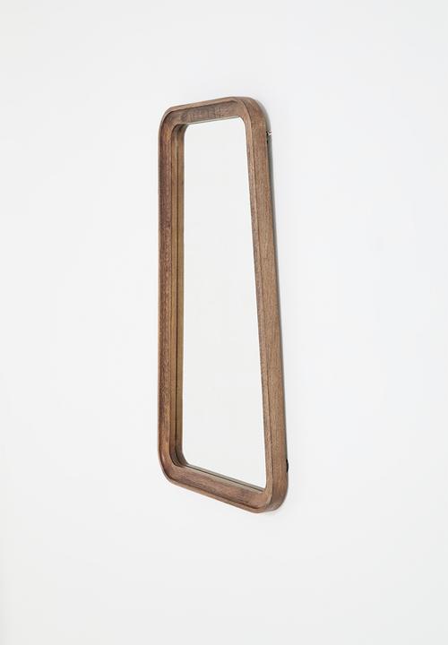 Sixth Floor - Wooden Natural Rectangular Mirror - brown