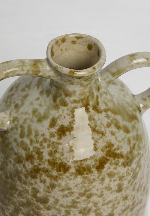 Sixth Floor - Fine Earthenware Vase-Brown