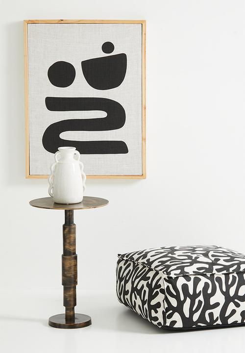 Sixth Floor - Mirage totem Side Table-Brass Antique