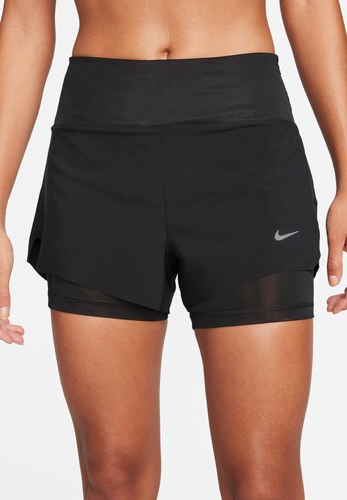 Nike - Nike Dri-FIT Swift Women's Mid-Rise Short - Black/reflective silver