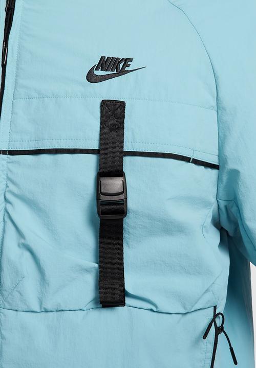 Nike - Tech woven jacket- denim turq/black