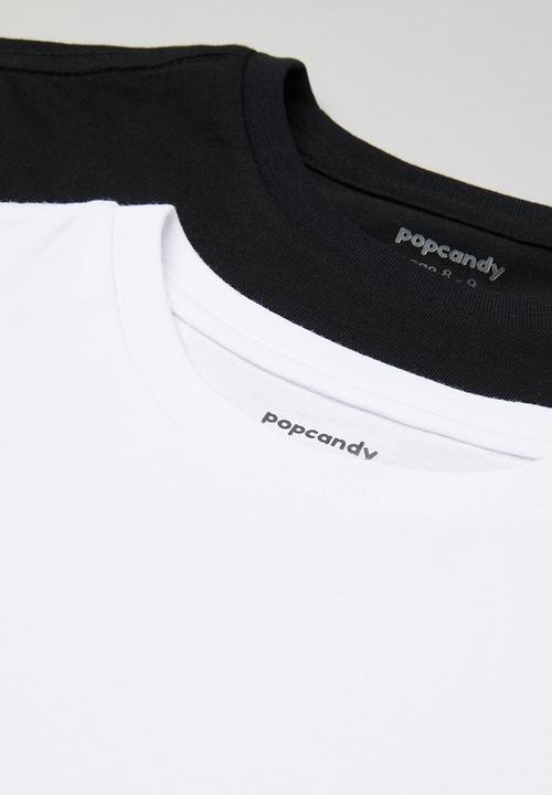 Pop Candy - 2 Pack tee - black & white