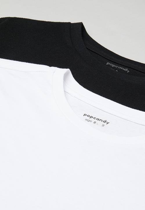 Pop Candy - 2 Pack tee - black & white