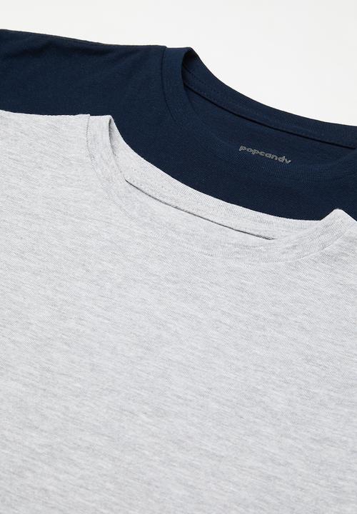 Pop Candy - 2 Pack tee - navy blue & grey