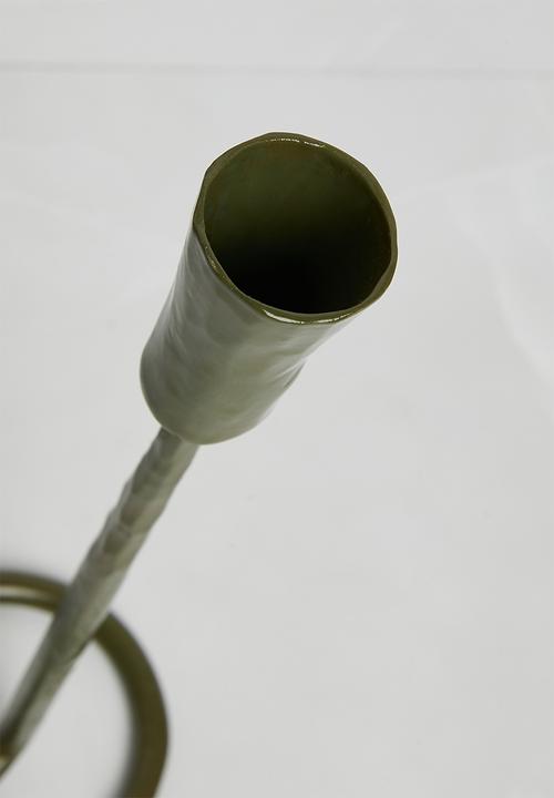 Sixth Floor - Ceramic Candlestick - Olive