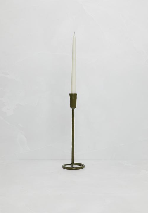 Sixth Floor - Ceramic Candlestick - Olive