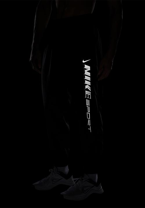 Nike - Dri-FIT form graphic tapered pant - black/black/metallic silver