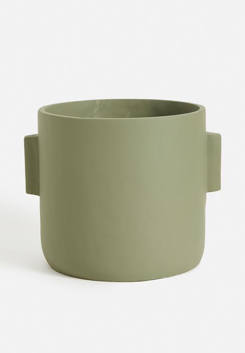 Sixth Floor - Large Concrete planter - Olive