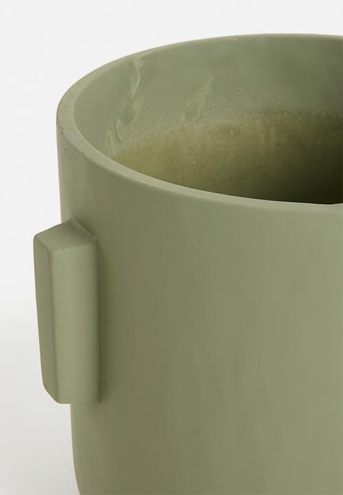 Sixth Floor - Large Concrete planter - Olive