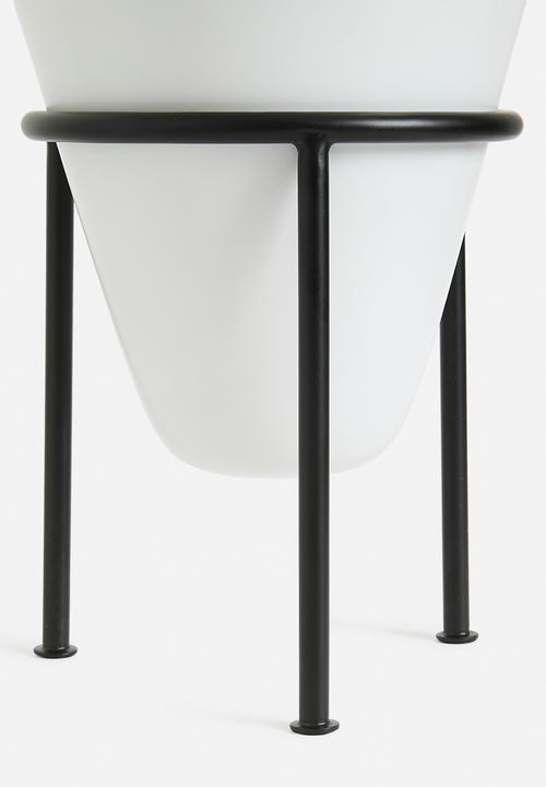 Sixth Floor - Standing Planter - White & Black