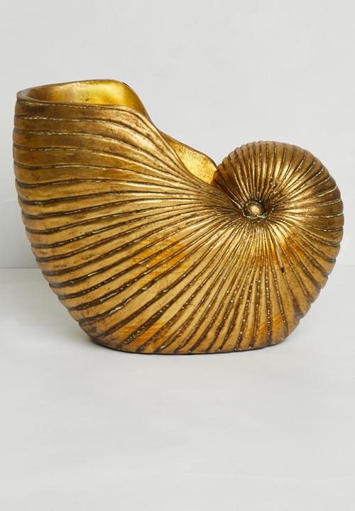 Sixth Floor - Shell Planter/Ice Bucket  - Gold