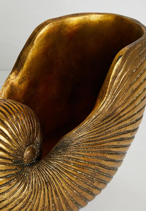 Sixth Floor - Shell Planter/Ice Bucket  - Gold