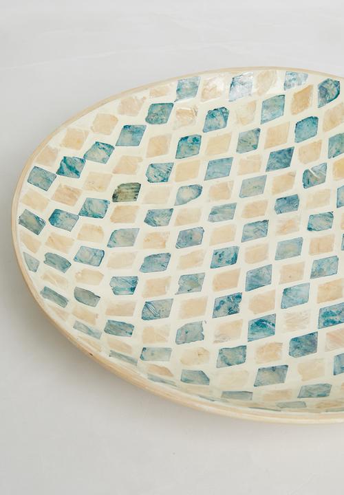Sixth Floor - Large capiz bowl - multi