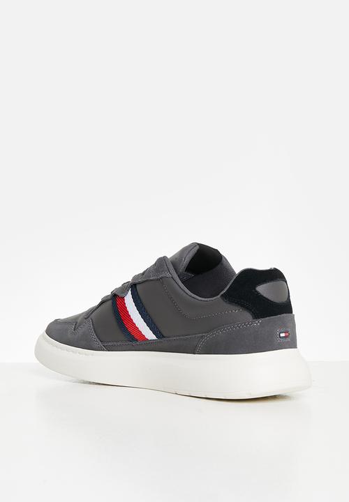 Tommy Hilfiger - Light cupsole lth mix stripes - grey
