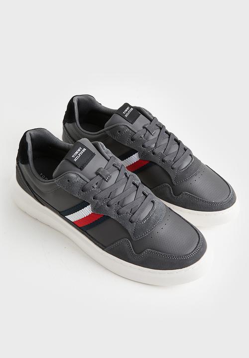 Tommy Hilfiger - Light cupsole lth mix stripes - grey