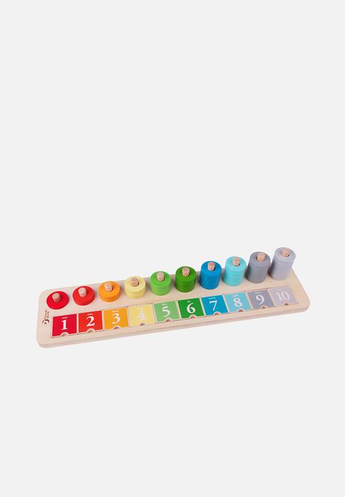 Greenbean Learning - Count & match - counting stacker - 65pcs - multi