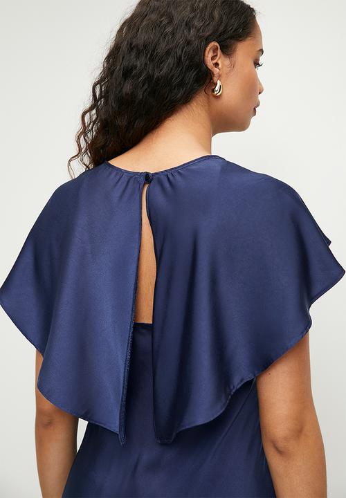 MILLA - Flutter sleeve midi dress - medieval blue