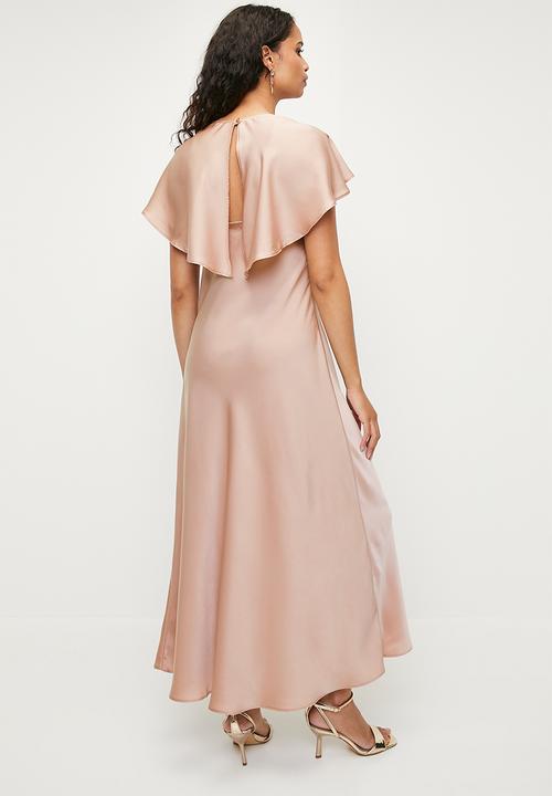 MILLA - Flutter sleeve midi dress - rose taupe
