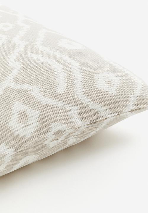 H&M - Patterned cushion cover - Light beige Patterned