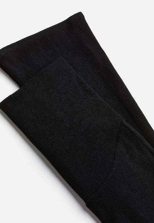 H&M - Mama before & after ribbed trousers - black